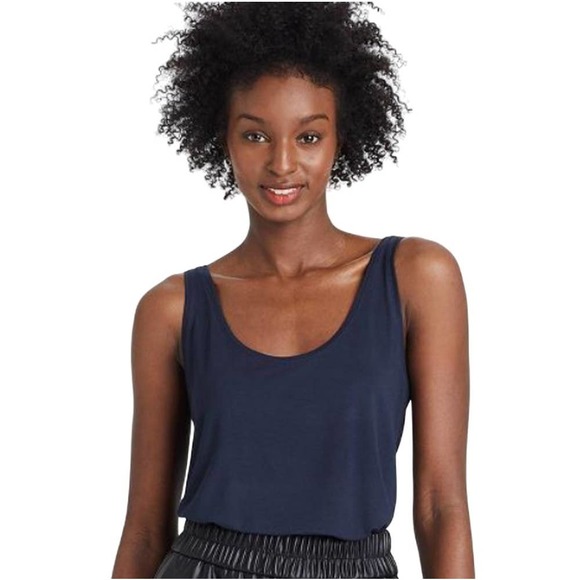 2 x Women's Tank Tops, Navy Blue, Large - by A New Day x 2 Tops + Free Shipping - Picture 1 of 5